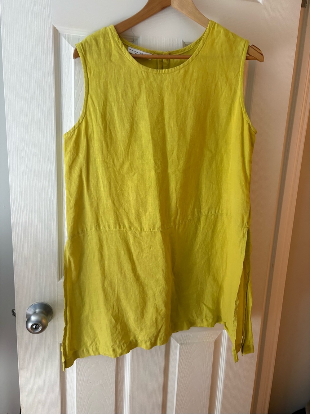 Bryn Walker linen sleeveless tunic size small oversized side slit - Picture 2 of 13